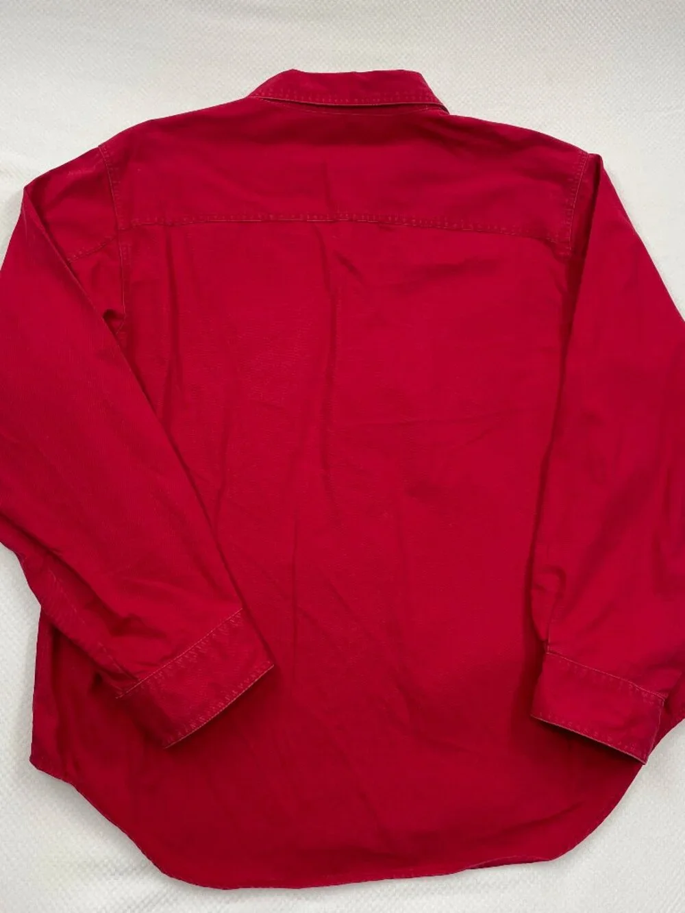 Levi's Red Cotton Denim Jean Western Cowboy Button Down Shirt Men's XL